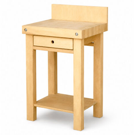 Outifrance – Billot de découpe en bois de bout 600 x 600 x 900 mm – Absorption des chocs – Tiroir de rangement intégré – Pour cuisine professionnelle (1/6)
