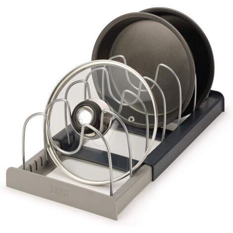 Porte-casseroles, Porte-casseroles Support en Rangement Cuisine avec 7 Compartiments Réglables Parfaite pour Les Ustensiles de Cuisines Poêles, Casseroles, Couvercles (1/5)