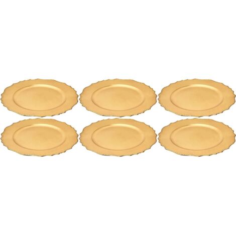 Dessous d'assiette en plastique doré Royal (Lot de 6)