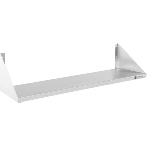 Royal Catering – Étagère murale en acier inoxydable 90 cm – Montage mural facile – Capacité 35 kg – Dimensions 90 x 30 cm