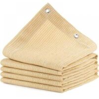 Voiles d'ombrage pour cour, pergolas, jardin, filets d'ombrage perforés, 3 m x 4 m