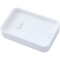 Porte-savon en plastique, porte-savon carré pour salle de bain, porte-savon double couche avec système d'évacuation de l'eau (couleur : blanc)