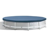 Intex Bâche de protection piscine tubulaire ronde bleu 3,66 m