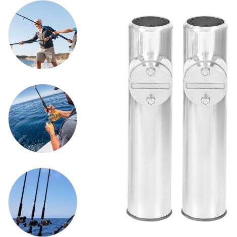 ZONADAH Lot De 2 Supports Canne à Pêche Acier Inox 316 - 15 Degrés Marine Robuste