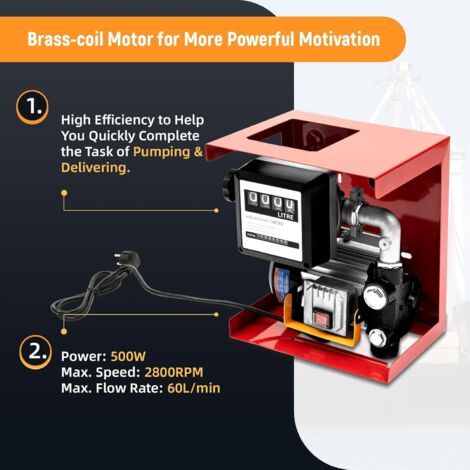 Pompe à Gasoil électrique Velpax 550W - 20-60L/min - 230V - Neuve