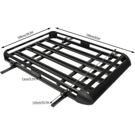 Barres De Toit Transversales Chaos Racks 135 Cm Aluminium - Pour Rails Ouverts, Charge Max 90 Kg - Pour Coffre, Vélos, Skis, Kayak