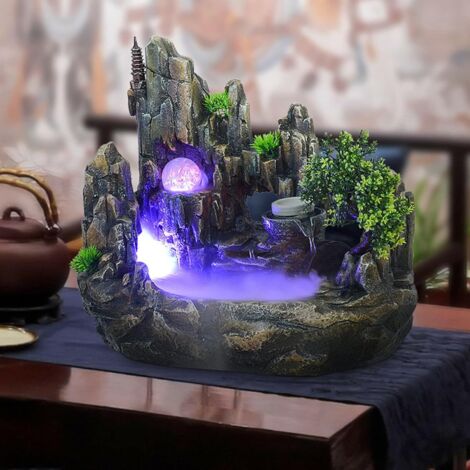 Fontaine Feng Shui brittop, adaptateur UE 220V pour décor de chambre à coucher, fontaine d'eau Feng Shui brittop, bureau et maison  15
