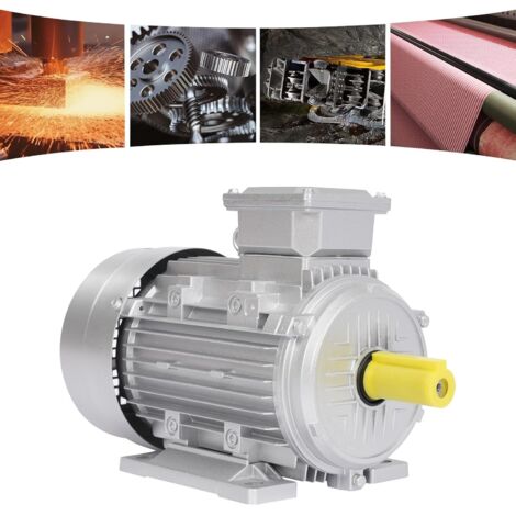 Moteur Électrique Triphasé 0,75 KW 1400 Tr/min B14 – 230/400 V, Arbre 19 Mm, IP55 Pour Machines Industrielles