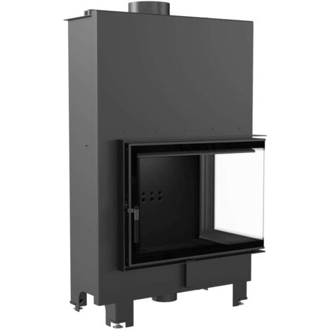 Wasserführender Kamineinsatz LUCY 12 kW Ø 200 schwarz Verkleidung