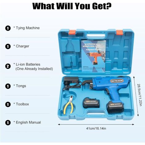 12 V elektrische rebar bindmachine automatische rebar tying bindmachine
