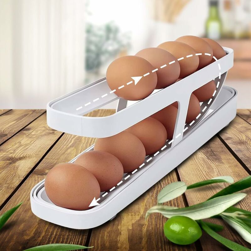 Gachiwar Distributeur Oeufs pour Réfrigérateur Rouler