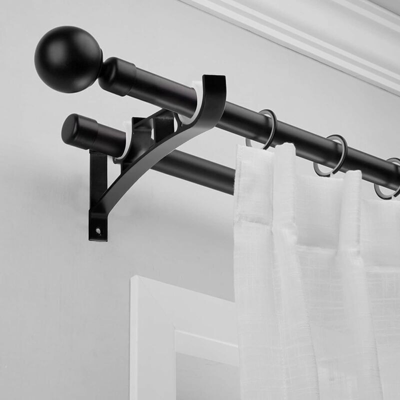 Support Tringle Rideaux 6 Stück Blanc - Aluminium 25-28mm Pour Rideau Armoire Penderie Crochet Draperie Dupcheliry - Maison Support Tringle Rideaux 6 Stück Blanc - Aluminium 25-28mm Pour Rideau Armoire Penderie Crochet Draperie Dupcheliry - Maison