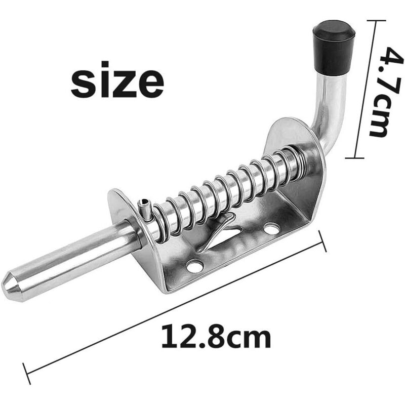 Verrou de box à ressort - pêne 14 mm - inox 316 TORBEL
