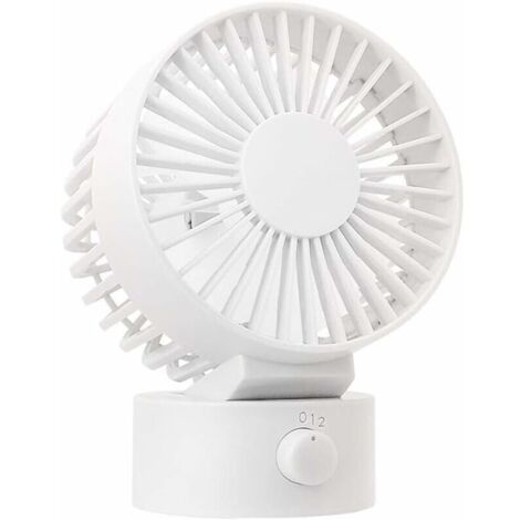 Ventilateur de table silencieux, ventilateur portable USB personnel pour bureau, maison, bureau et chambre - Blanc (1/5)