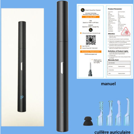 Otoscope Oreille, Camera Oreille 1296P HD Kit Camera Oreille d'élimination du cérumen avec 6 lumières LED, outil de nettoyage d'oreille de 3,0 mm, adapté aux IPhone, IPad et Android Otoscope Oreille, Camera Oreille 1296P HD Kit Camera Oreille d'élimination du cérumen avec 6 lumières LED, outil de nettoyage d'oreille de 3,0 mm, adapté aux IPhone, IPad et Android