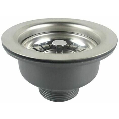 Qrity Bonde d'évier sans trop plein panier inox ø 110 mm 1½", Acier inoxydable + ABS (1/5)