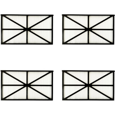 Lot de 4 Panneaux Filtres pour Robot Tiger Shark   RCX70101PAK2   Noir
