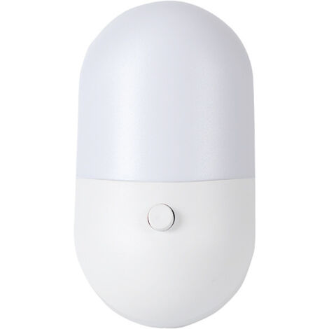 Lot de 2 veilleuses LED, veilleuse automatique 5 niveaux de luminosité avec capteur crépusculaire, veilleuse Plug and Play pour chambre de bébé, cuisine, couloir, escalier, salon, blanc chaud (1/4)