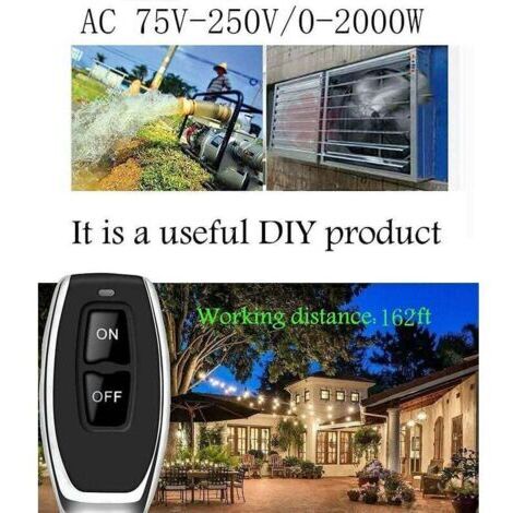 433Mhz Télécommande sans Fil Interrupteur AC 220V 230V 30A Relais Récepteur et 4 émetteurs Radio Control pour Pompe à Eau légère Appareils électroménagers Irrigation agricole 433Mhz Télécommande sans Fil Interrupteur AC 220V 230V 30A Relais Récepteur et 4 émetteurs Radio Control pour Pompe à Eau légère Appareils électroménagers Irrigation agricole