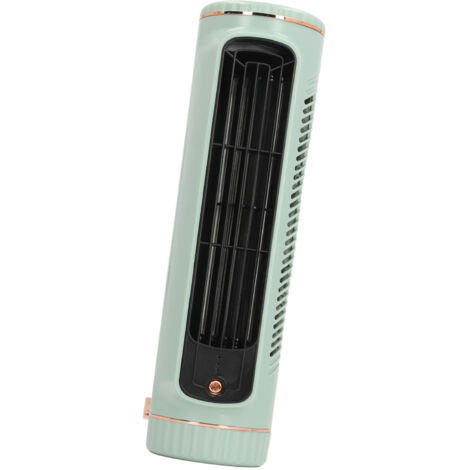 Jeffergarden Ventilateur de bureau sans pales, silencieux, rechargeable, 3 vitesses, idéal pour la chambre à coucher, le bureau ou l'extérieur, vert (1/4)