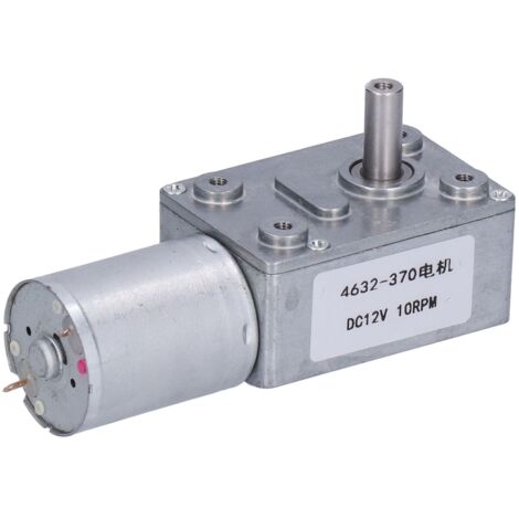 Jeffergarden Moteur à engrenages à vis sans fin Turbo, métal autobloquant, DC 12V, 10 tr/min, accessoire pour bricolage 4632370 (1/4)