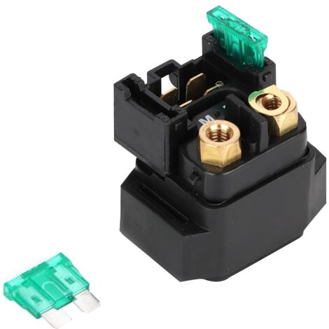 Jeffergarden Solénoïde de relais de démarreur, cuivre et plastique inversé 30A Remplacement de solénoïde de relais de démarreur adapté pour XVS1100 99-09