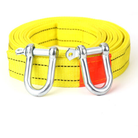 Corde de treuil électrique pour voiture 5M 5T Corde de remorquage pour véhicule tout-terrain avec crochet en forme de U Sangle de remorquage pour voitures Camion Remorque SUV (1/4)