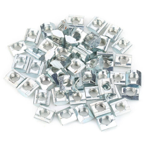crou coulissant en T en acier au carbone, 50 pièces, pour accessoires de profil en aluminium série 20 M6 105