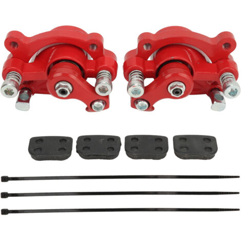 Jeffergarden Étriers de frein à disque avant et arrière, en métal, entraxe d'alésage de 50 mm, pompe avec plaquettes, adaptés aux VTT 43cc, 47cc, 49cc (1/4)