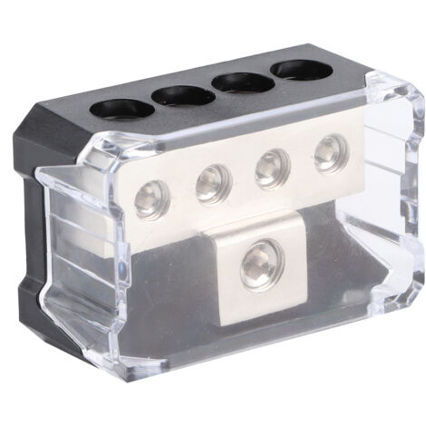 Jeffergarden Bloc de distribution d'énergie 1 voie en 4 voies, bote de connexion de répartiteur d'ampli stéréo Audio de voiture (1/4)