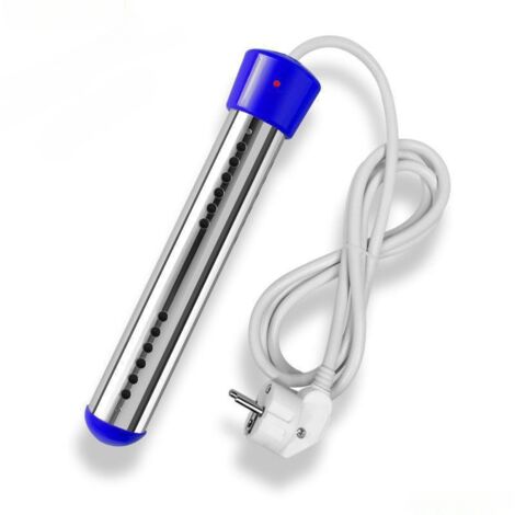 Jeffergarden Thermoplongeur Baignoire 1500W Thermoplongeur éLectrique Thermoplongeur De Voyage,Thermoplongeur En Acier Inoxydable,Chauffe-eau électrique Thermoplongeur de piscine
