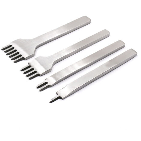 Kit Outils Perforatrice,DIY Cuir Kit, Outils Perforatrice Artisanat du Cuir Griffe Perforateur, Trou Couture Diamant Laçage, pour Trous de Cuir DIY Artisanat du Cuir 4 Pcs(5MM) (1/4)