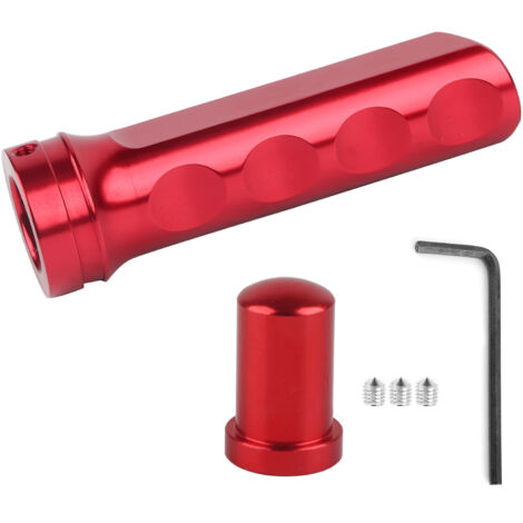 Jeffergarden Manchon de poignée de frein à main, aluminium universel manchon de poignée de frein à main anti-dérapant protecteur accessoire de couverture de frein à main pour voiture automatique(Élev (1/4)