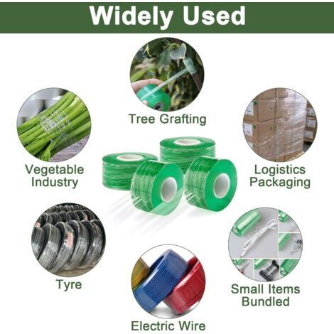 Ruban De Greffage 100m X 4cm - 2 Rouleaux PE Extensible - Auto-adhésif, Transparent - Pour Arbres Fruitiers, Jardin Bande étanche Jardinage Ruban De Greffage 100m X 4cm - 2 Rouleaux PE Extensible - Auto-adhésif, Transparent - Pour Arbres Fruitiers, Jardin Bande étanche Jardinage