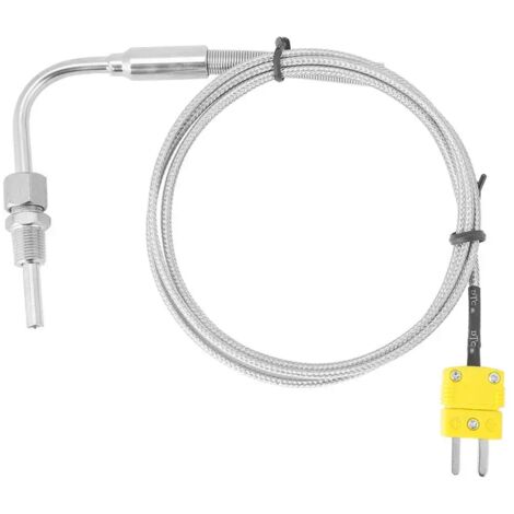 Thermocouple EGT type K pour Sonde de Température de gaz d'échappement Avec Embout et Connecteur Exposés Fils de 1/8"NPT Sonde en Acier Inoxydable