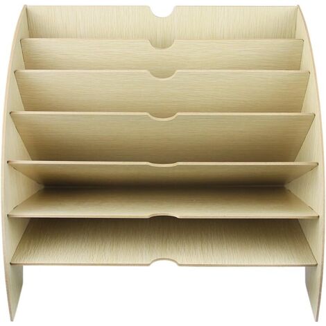 Organisateur de Fichiers, Trieur en Bois Classement Papier Bureau Rangement pour Papier A4, Magazine et Document(36.5 28 28cm) (1/5)