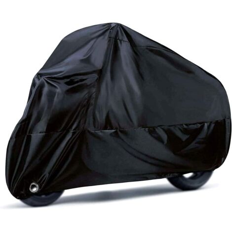Housse de Moto, 190T Housses de Moto étanches avec Trous de Verrouillage, Housses de Protection Anti-Poussière UV pour L'intérieur et L'extérieur avec Sac de Rangement, 245 X 105 X 125 cm (1/5)