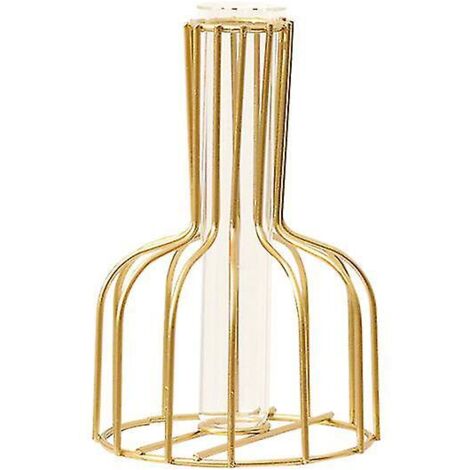 Nordic Ins Ornement de vase hydroponique doré en fer forgé (1/5)