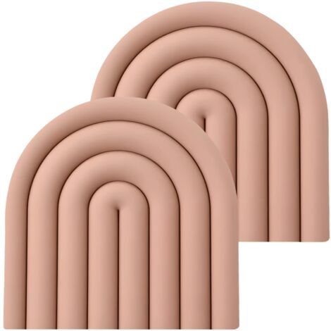 Dessous de plat en silicone pour casseroles et poêles chaudes, dessous de plat élégants et colorés résistants à la chaleur pour comptoir, dessous de plat polyvalents modernes, (1/5)
