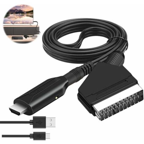 Adaptateur Audio Vidéo Péritel vers HDMI pour HDTV/DVD/Décodeur/PS3/PAL/NTSC - Convertisseur THSINDE (1/4)
