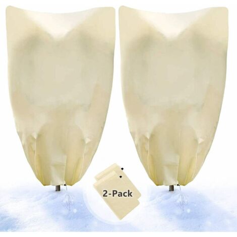 Voile Hivernage Plante , Bache D'hivernage Rouleau, Sac Vegetaux Jardin, Housse De Protection Tomate Arbre Arbuste Citronnier Olivier Palmier (2PC (Cordon), 80 x 100 cm) 56Vingt (1/5)