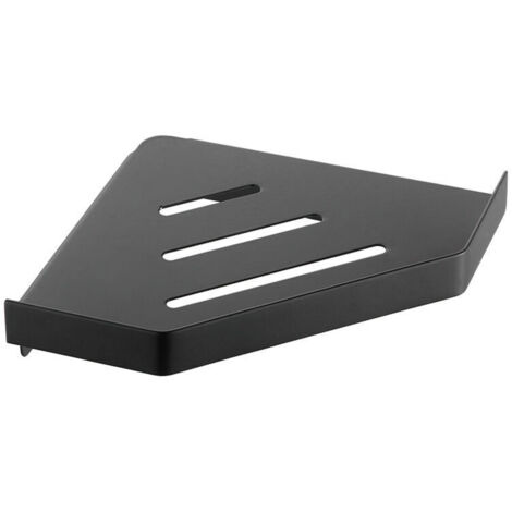Ensoleille – Tablette de douche en aluminium Space – Installation sans perçage – Résistante à la corrosion et aux rayures – Étagère d'angle noire