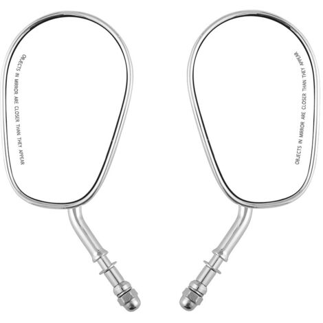 Rétroviseur moto rétroviseur Harley rétroviseur haut de gamme entièrement en métal rétroviseur Harley Couleur argent (1/5)