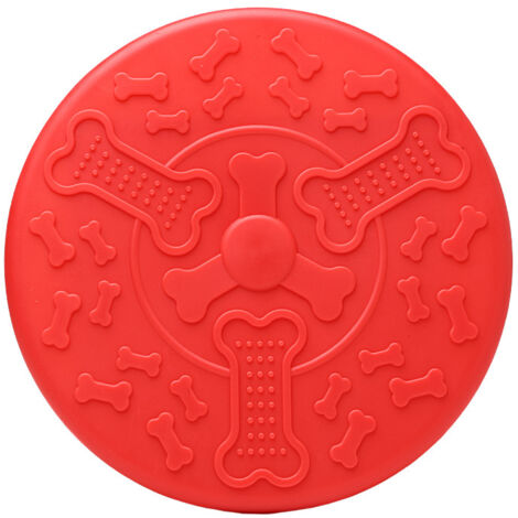 Frisbee Jouets pour chiens, Frisbee pour chiens, Pour les activités de plein air de grands chiens, Dressage de chiens(rouge) (1/5)