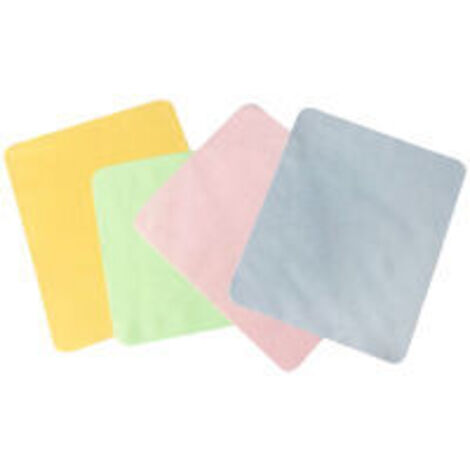 100 chiffons de nettoyage en microfibres - Couleurs mélangées - 17.5x14.5cm pour lunettes, téléphones portables, ordinateurs portables, etc (1/4)