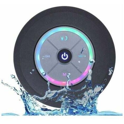 Haut-parleur de douche Bluetooth, radio de douche IPX7 Bluetooth avec radio FM entièrement étanche, haut-parleur mains libres,  la plage, la douche et la maison