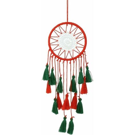 Pendentifs à suspendre au sapin de Noël, attrape-rêves, décoratif, portable, fait à la main, tapisserie de Noël pour cadeaux (1/5)