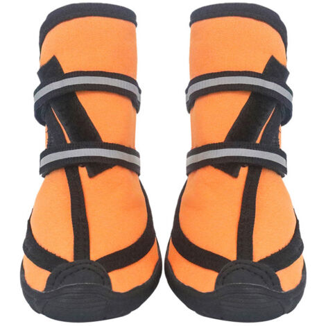 Bottes de sport pour chiens (orange 10.6x7.2 cm)