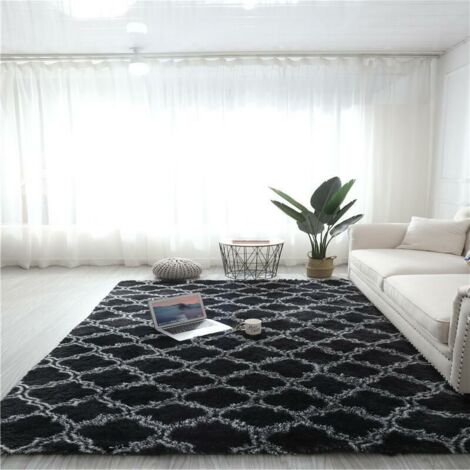 Plush Shaggy Area Rugs Tapis, 120x160cm Tapis Anti Slip Moelleux Chambre Tapis Tapis Shaggy Tapis De Sol Grand pour Couloir Chambre (1/5)