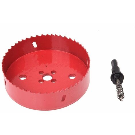 Scie cloche 125 mm avec couronne de forage pour plaque en liège, plaque en plastique, plaques de plâtre, matériaux de cloison sèche, bois, métaux (1/5)